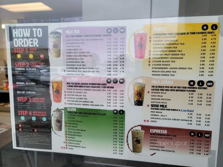 Kung Fu Tea - Overland Park, KS menu_pic