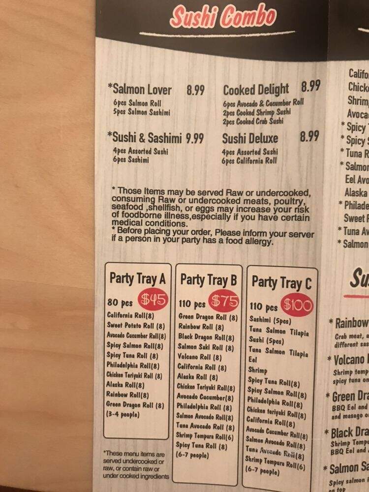 Syo Japan - Marlborough, MA menu_pic
