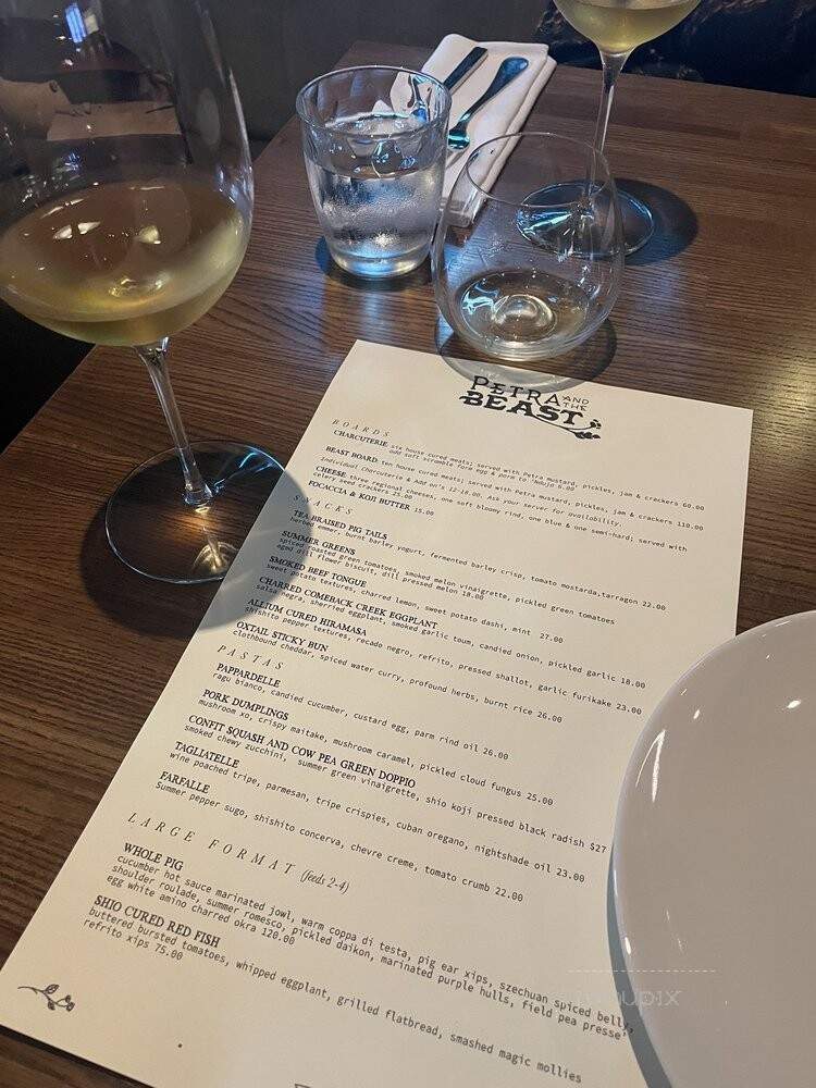 Petra and the Beast - Dallas, TX menu_pic