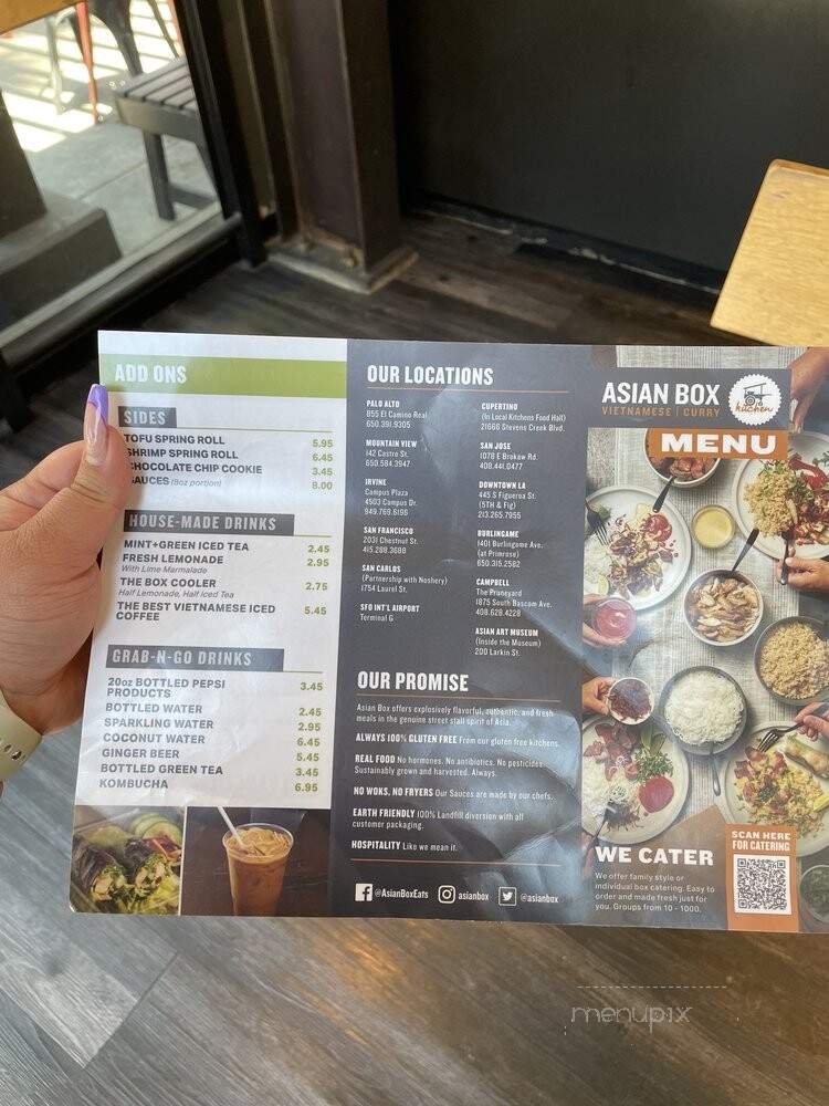 Asian Box - Campbell, CA menu_pic