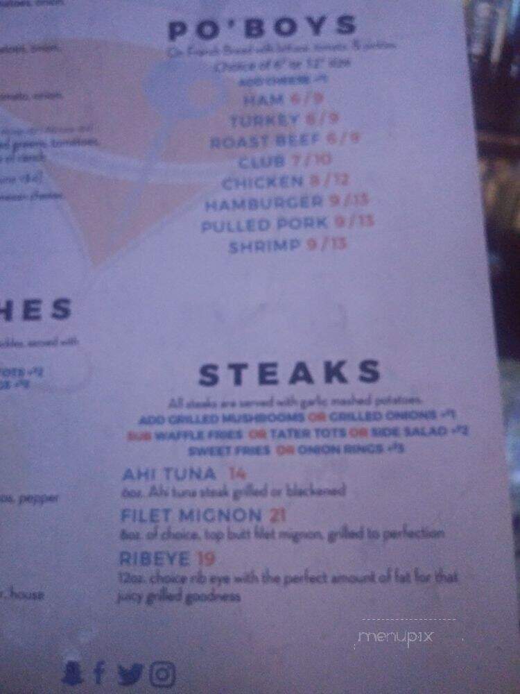 Shenanigans - Metairie, LA menu_pic