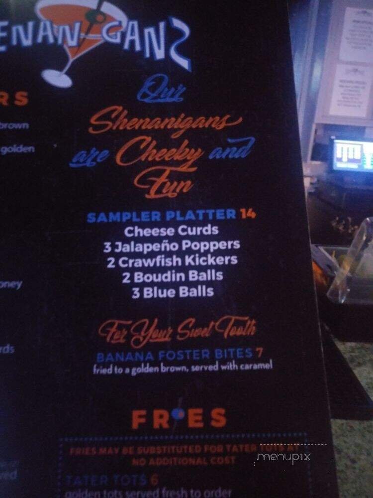 Shenanigans - Metairie, LA menu_pic
