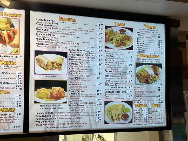 Los Alazanes - Phelan, CA menu_pic