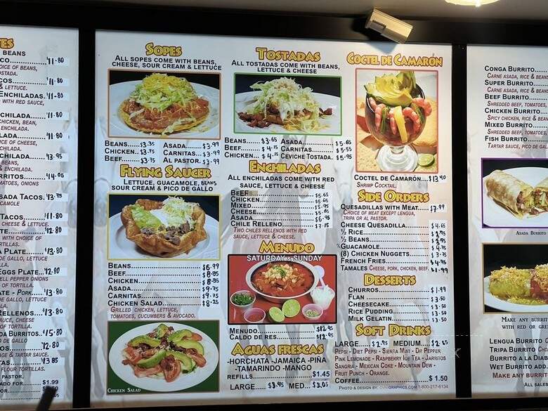 Los Alazanes - Phelan, CA menu_pic