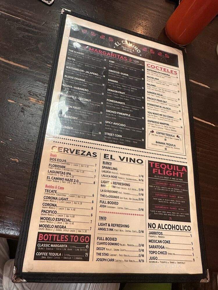 El Camino - Fort Lauderdale, FL menu_pic