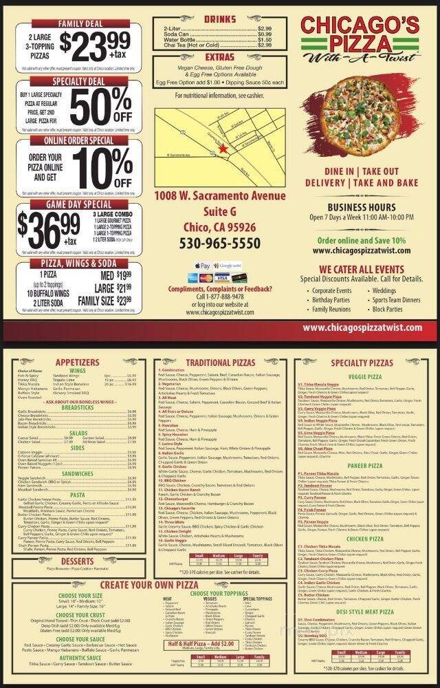 Chicago Pizza With a Twist - Chico, CA menu_pic