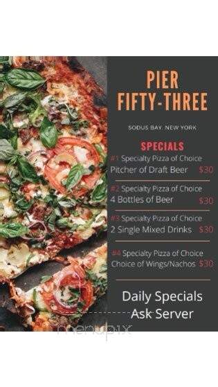 Pier Fifty-Three - Wolcott, NY menu_pic