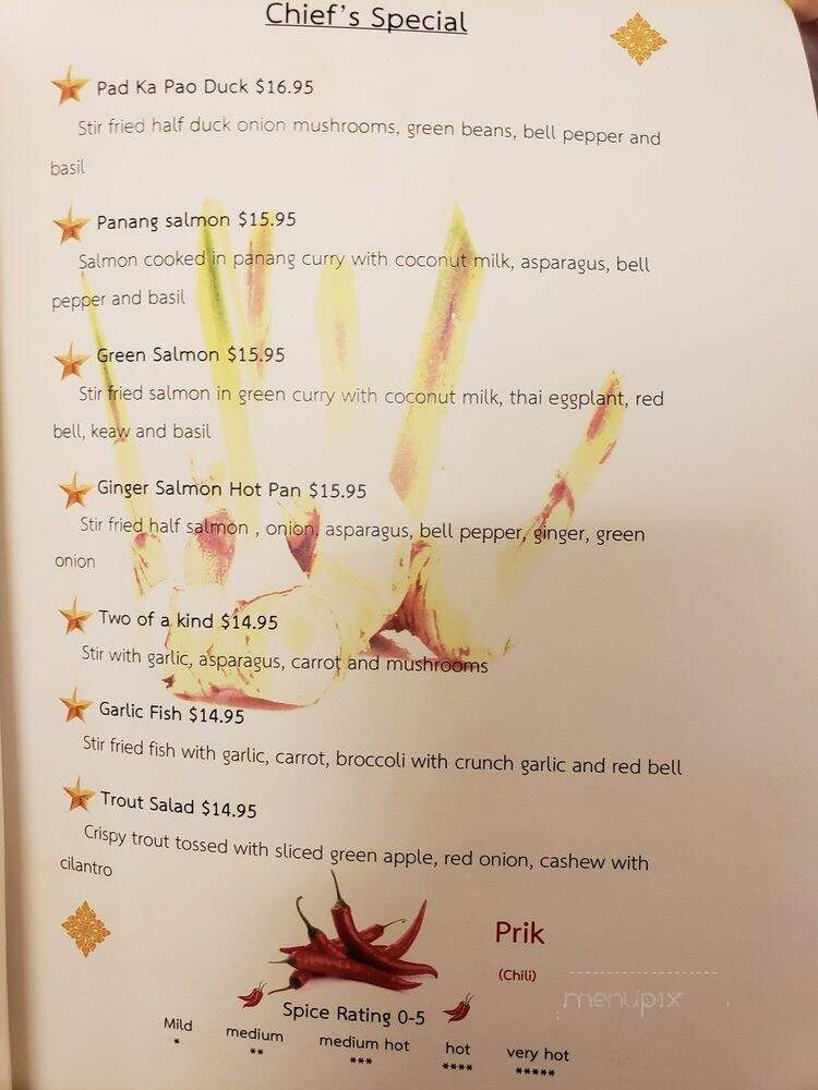 Pacific Thai Cuisine - Kent, WA menu_pic