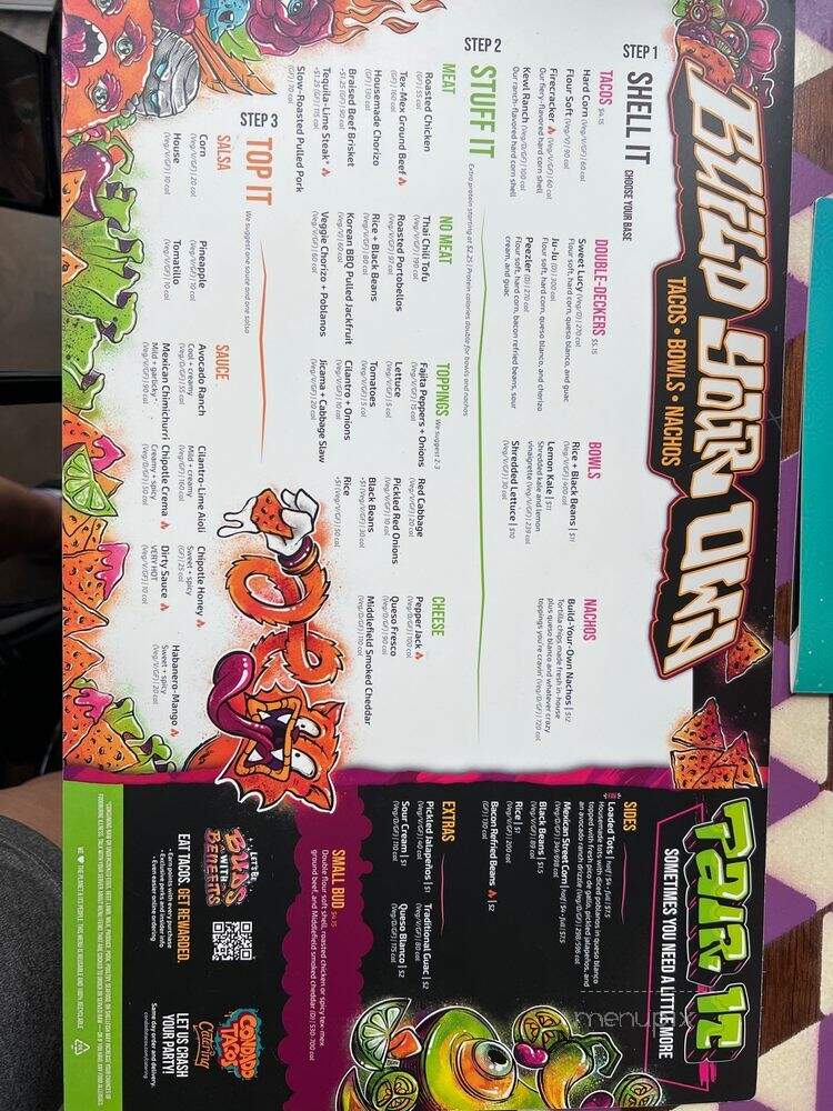 Condado Tacos - Cincinnati, OH menu_pic