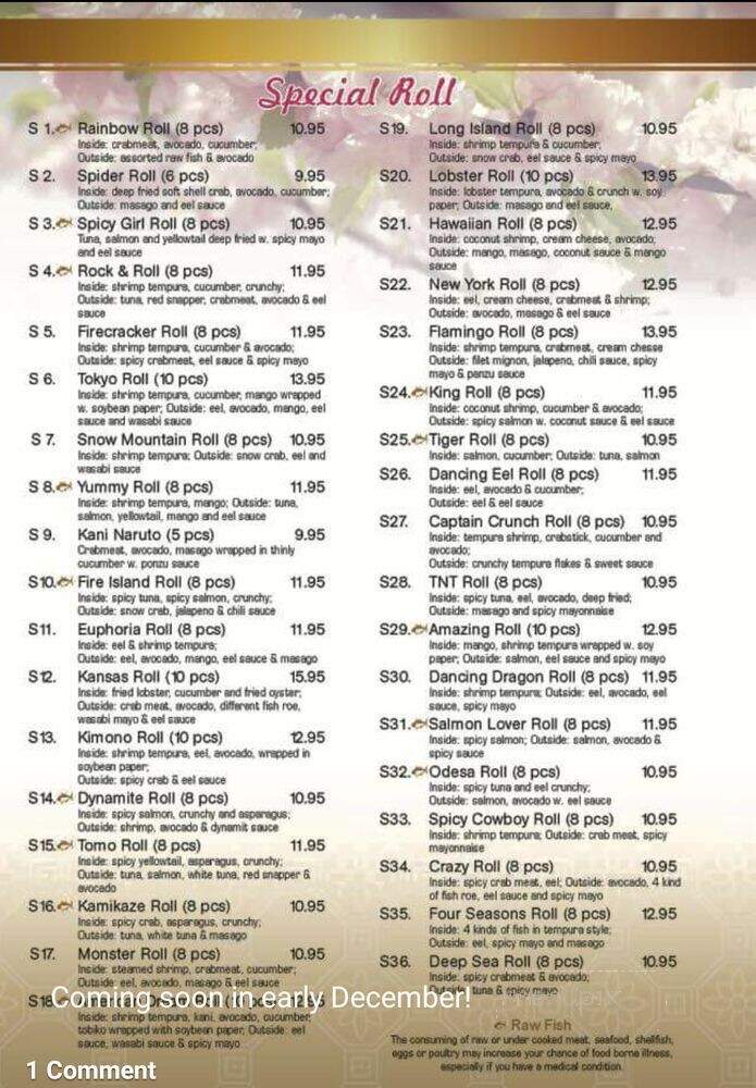 Tokyo - Junction City, KS menu_pic