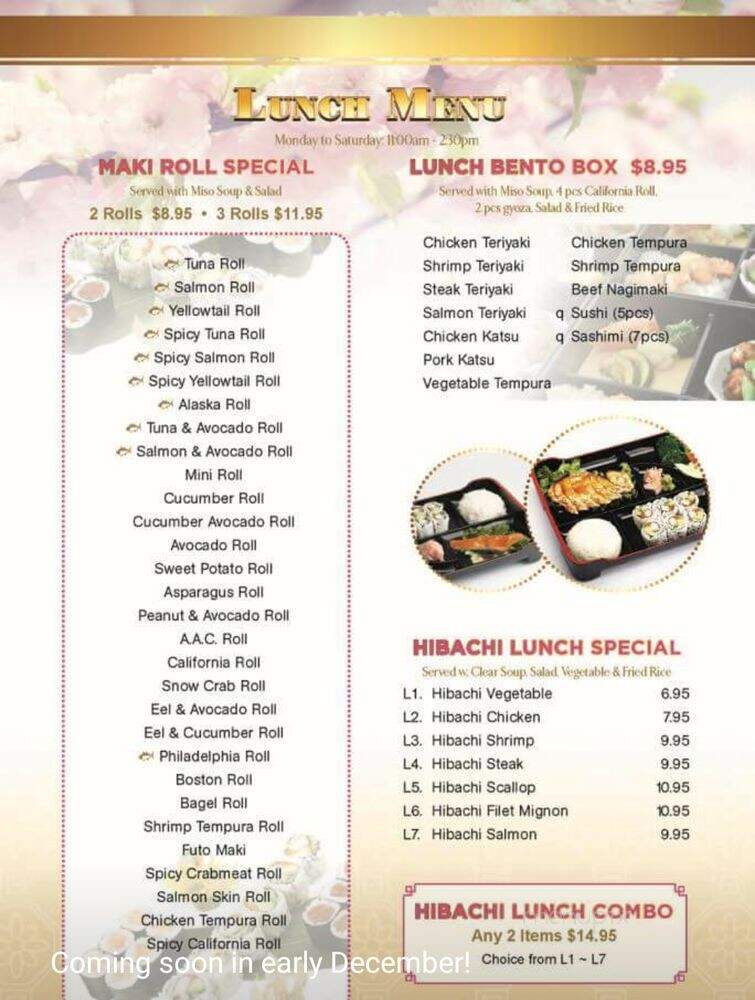 Tokyo - Junction City, KS menu_pic