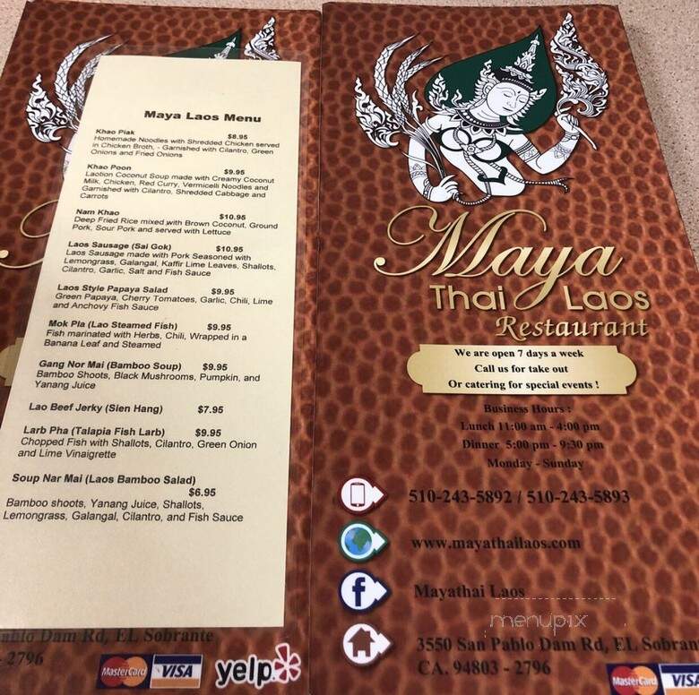 Maya Thai Laos Restaurant - San Pablo, CA