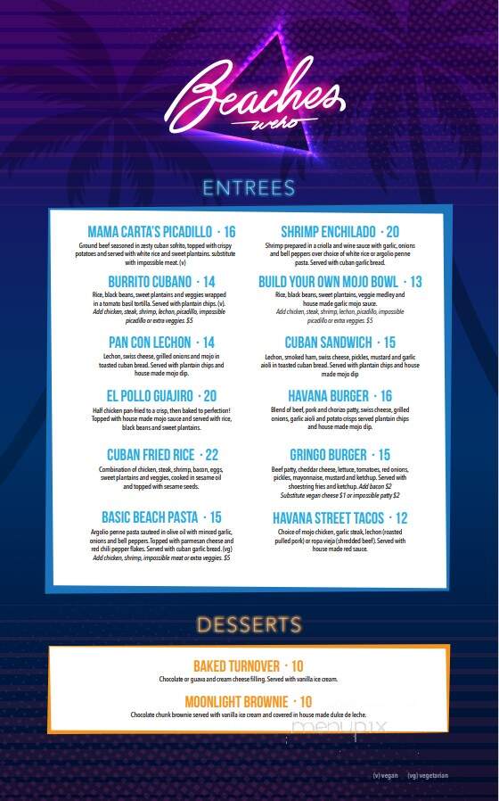 Beaches Weho - West Hollywood, CA menu_pic