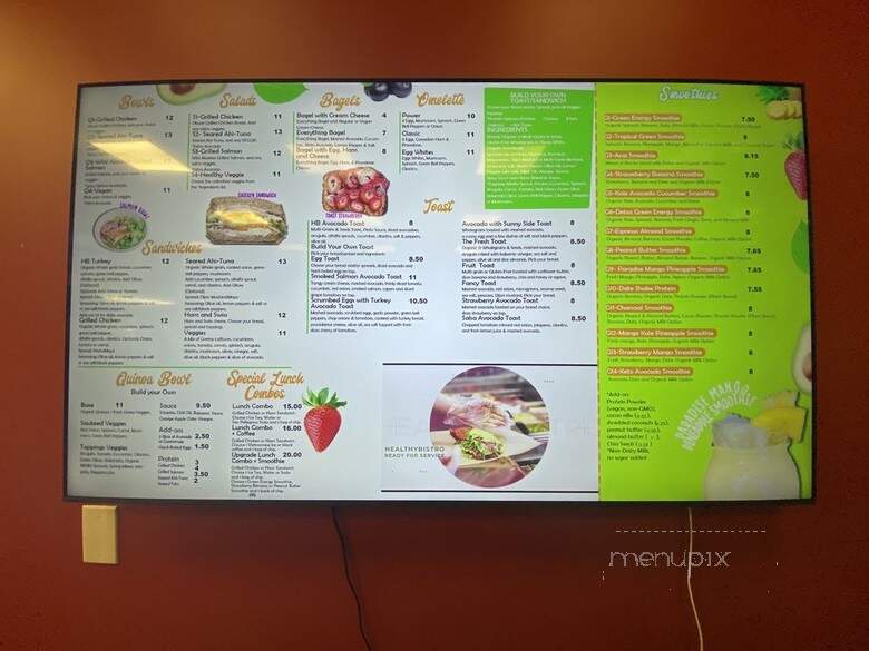 Healthy Bistro - Costa Mesa, CA menu_pic
