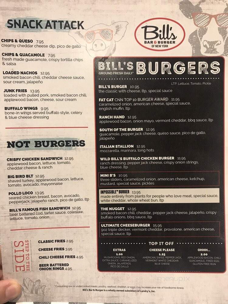 Bills Bar & Burger - Atlantic City, NJ menu_pic