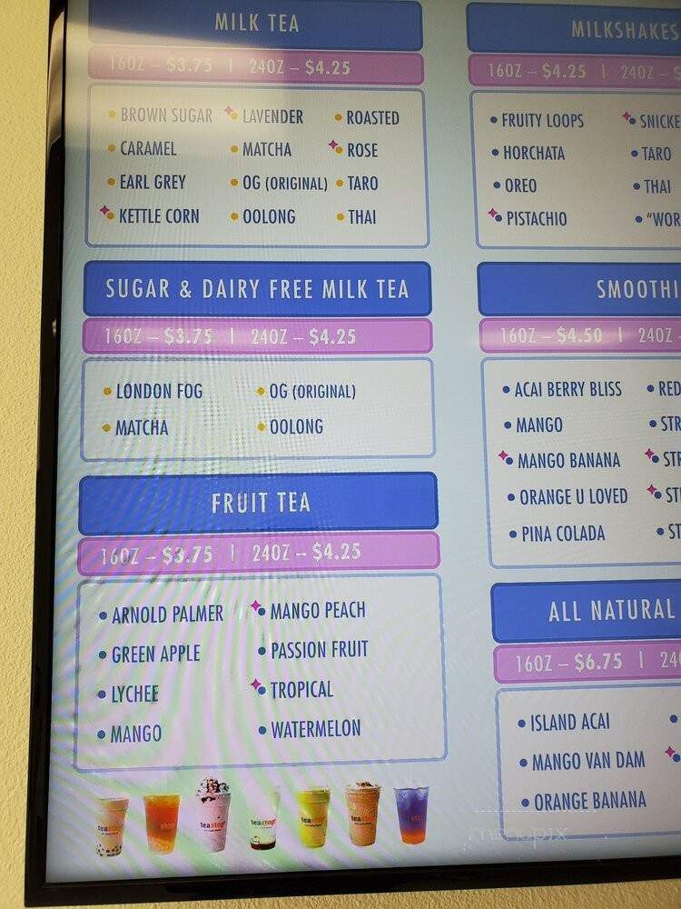 Tea Stop - Redding, CA menu_pic