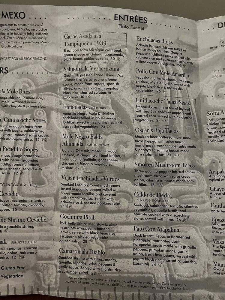 Mexo - Grand Rapids, MI menu_pic
