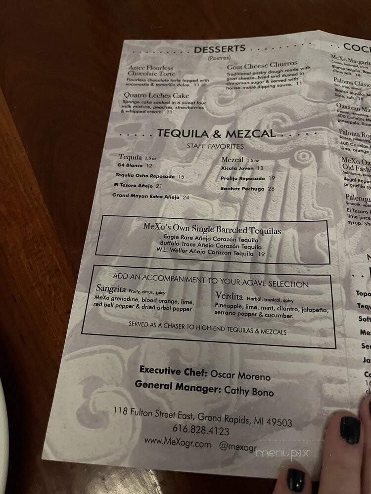 Mexo - Grand Rapids, MI menu_pic