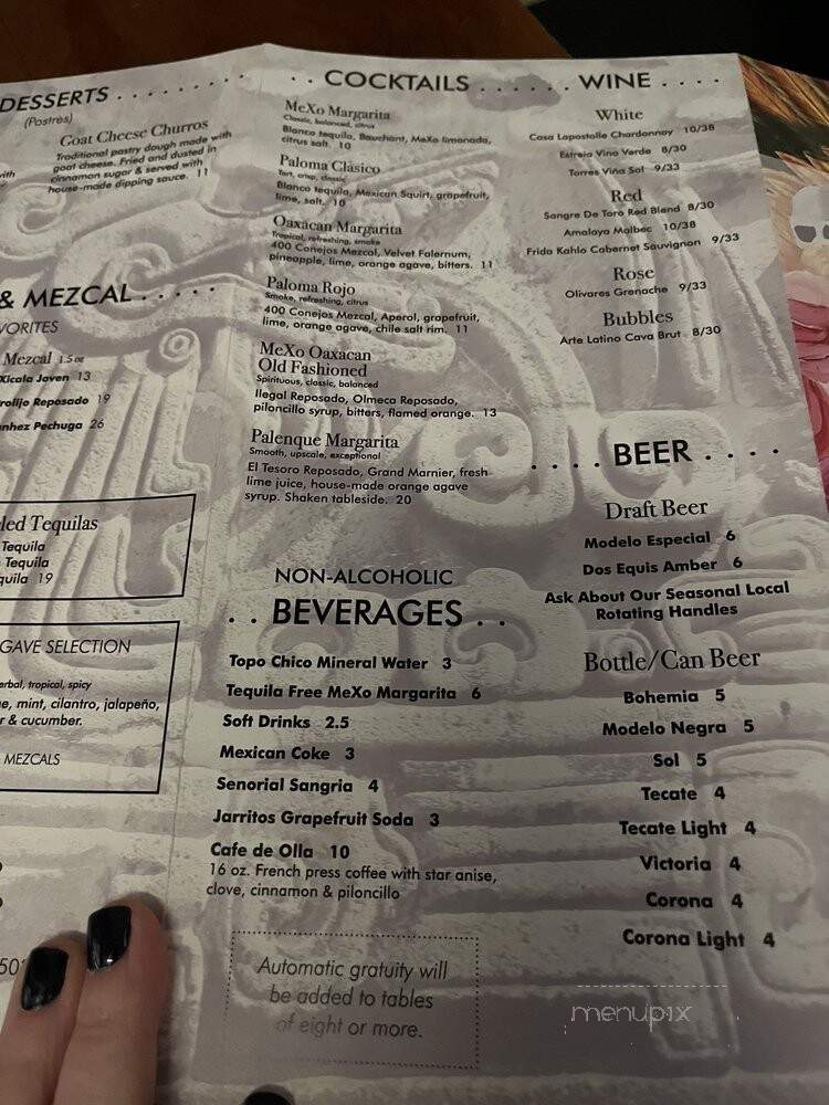 Mexo - Grand Rapids, MI menu_pic