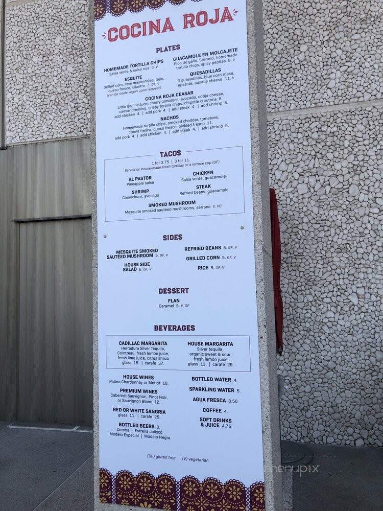 Cocina Roja - Los Angeles, CA menu_pic