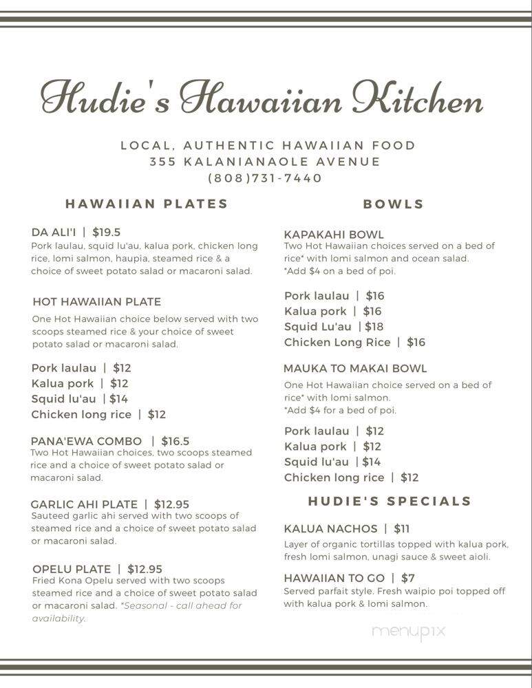 Hudies Hawaiian Kitchen - Hilo, HI