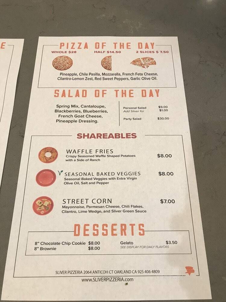 Sliver Pizzeria - Oakland, CA