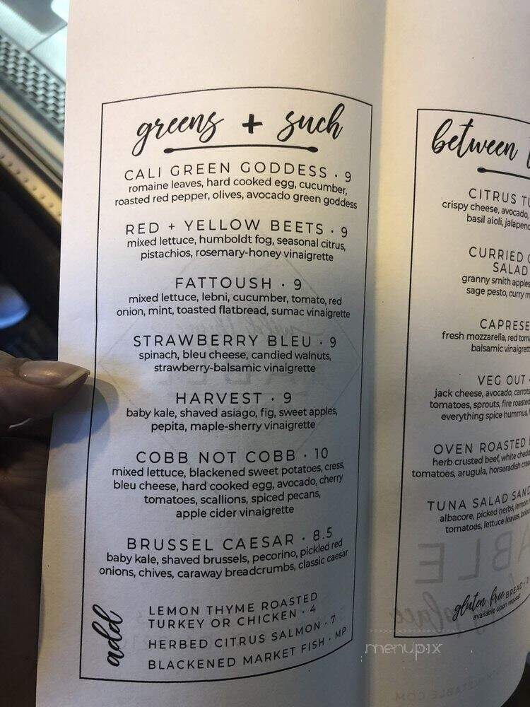 The Wild Thyme Table - San Diego, CA menu_pic