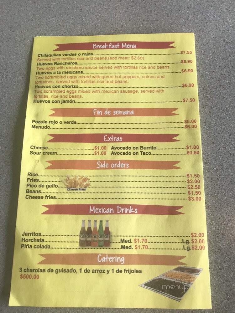 Taqueria El Compa - Villa Park, IL menu_pic