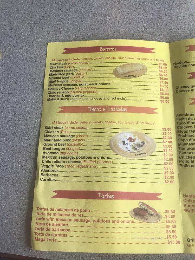Taqueria El Compa - Villa Park, IL menu_pic