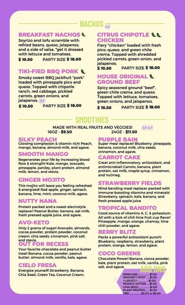 Tiki Loco Deep Ellum - Dallas, TX menu_pic