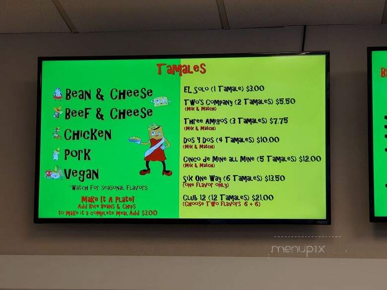 Miss Tamale - Richland, WA menu_pic