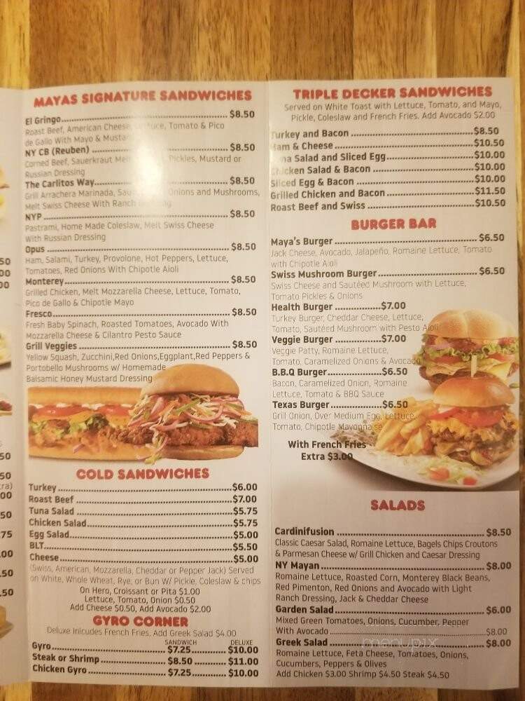 Maya Fusion Cafe - Brooklyn, NY menu_pic
