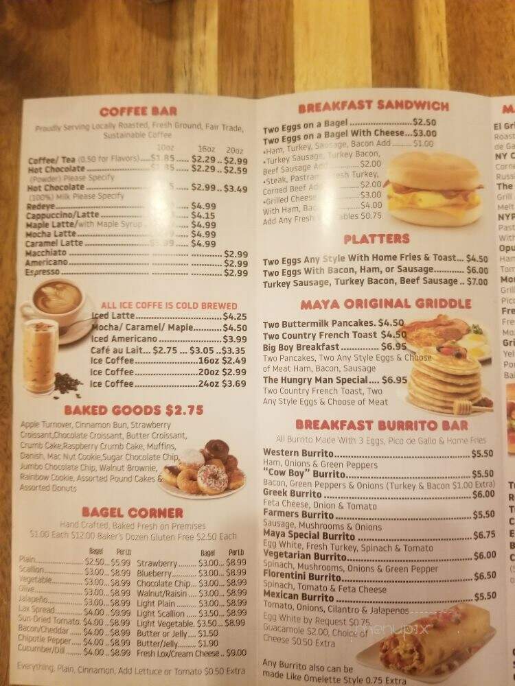 Maya Fusion Cafe - Brooklyn, NY menu_pic