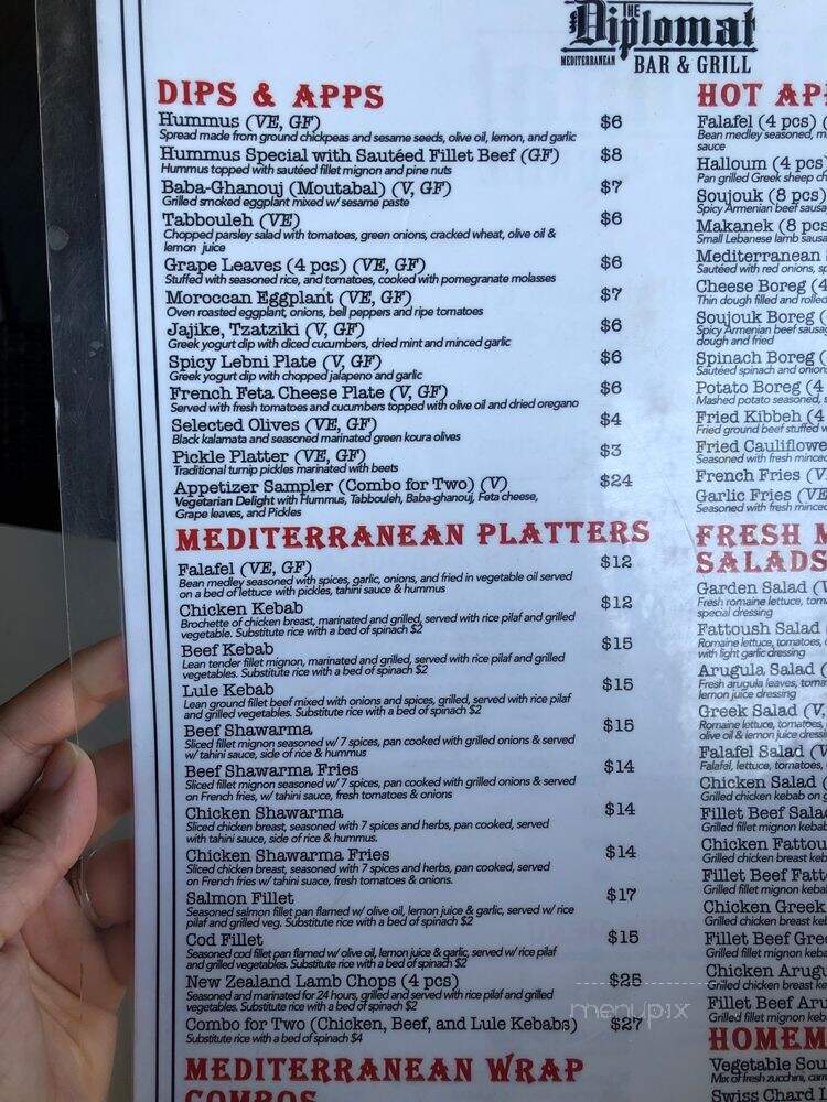 The Diplomat Bar & Grill - Rancho Cucamonga, CA menu_pic