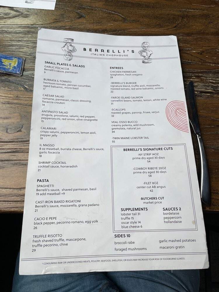 Berrelli's Family Style Italian - Tannersville, PA menu_pic