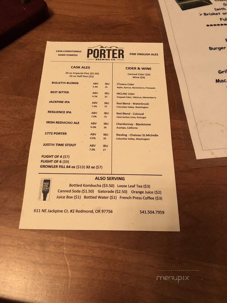 Porter Brewing - Redmond, OR