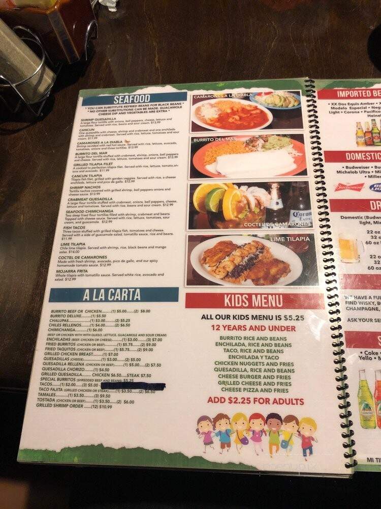 Mi Tierra Mexican Restaurant - Louisville, KY menu_pic