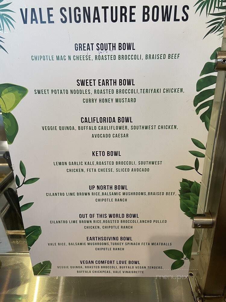 Vale Food Co - Jacksonville, FL menu_pic