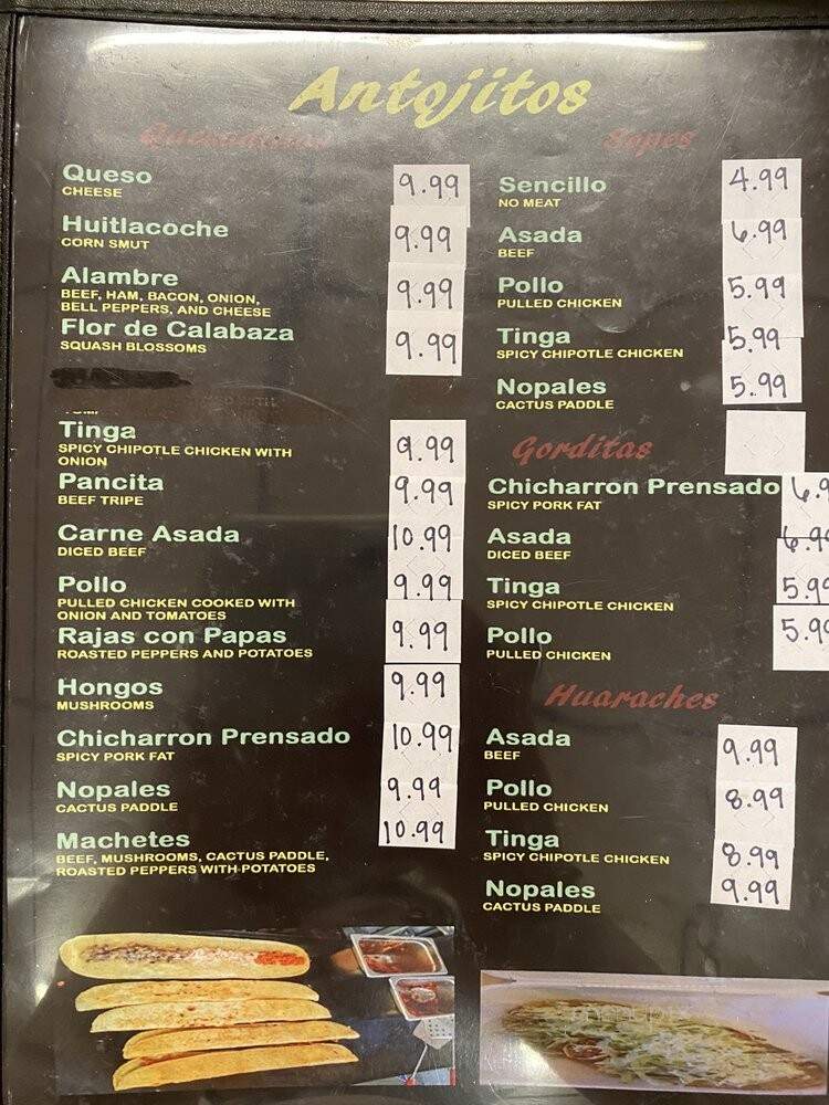 La Fondita D.F - Midvale, UT menu_pic