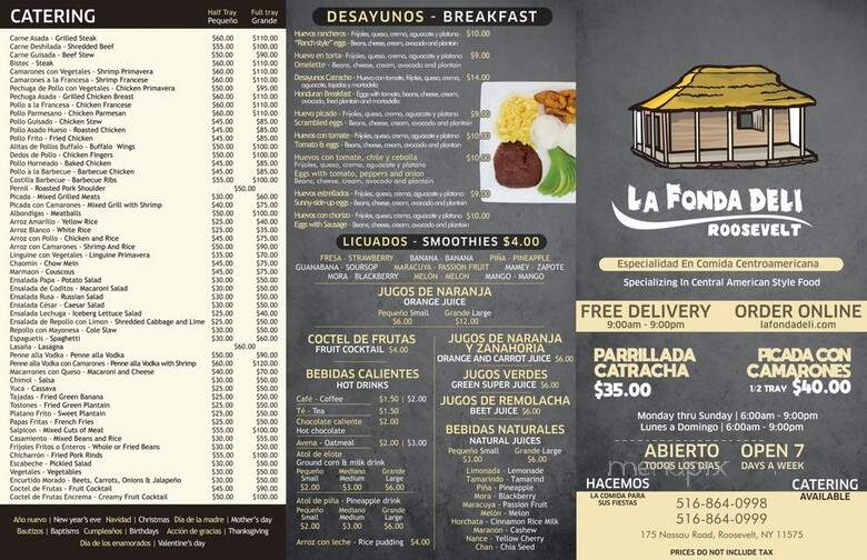 La Fonda Deli Roosevelt - Roosevelt, NY menu_pic