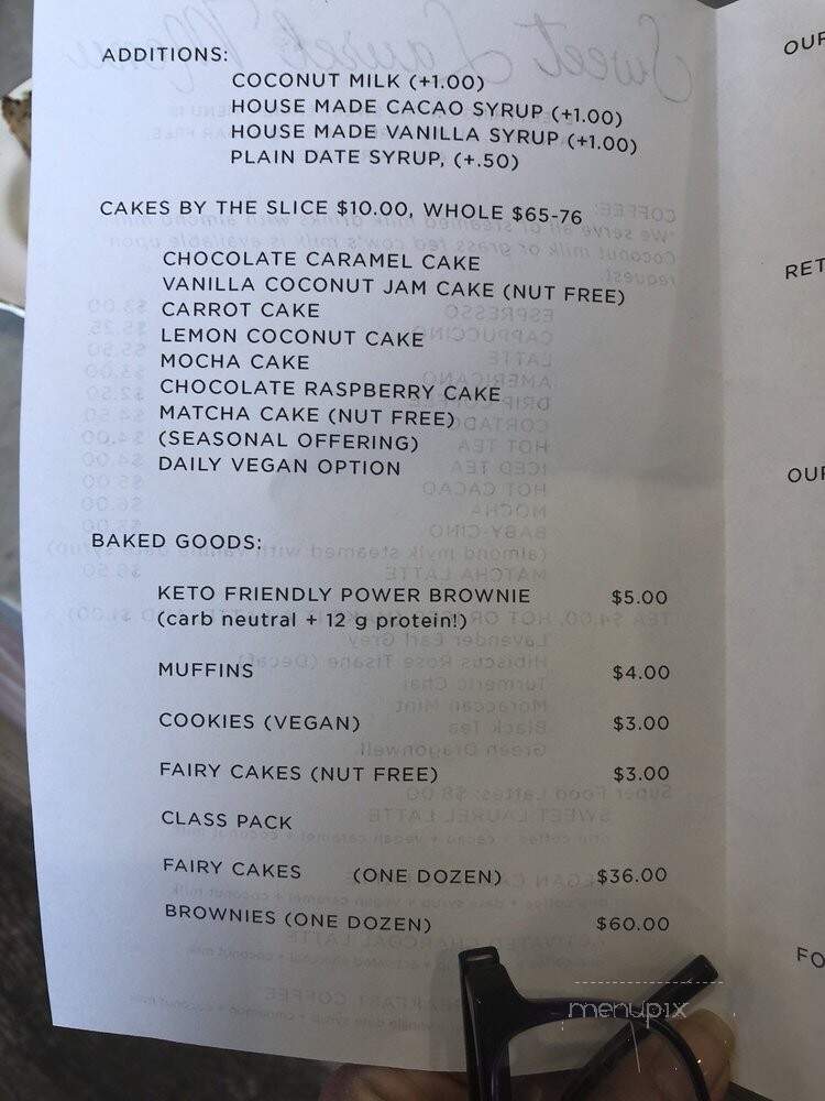 Sweet Laurel Bakery - Pacific Palisades, CA menu_pic