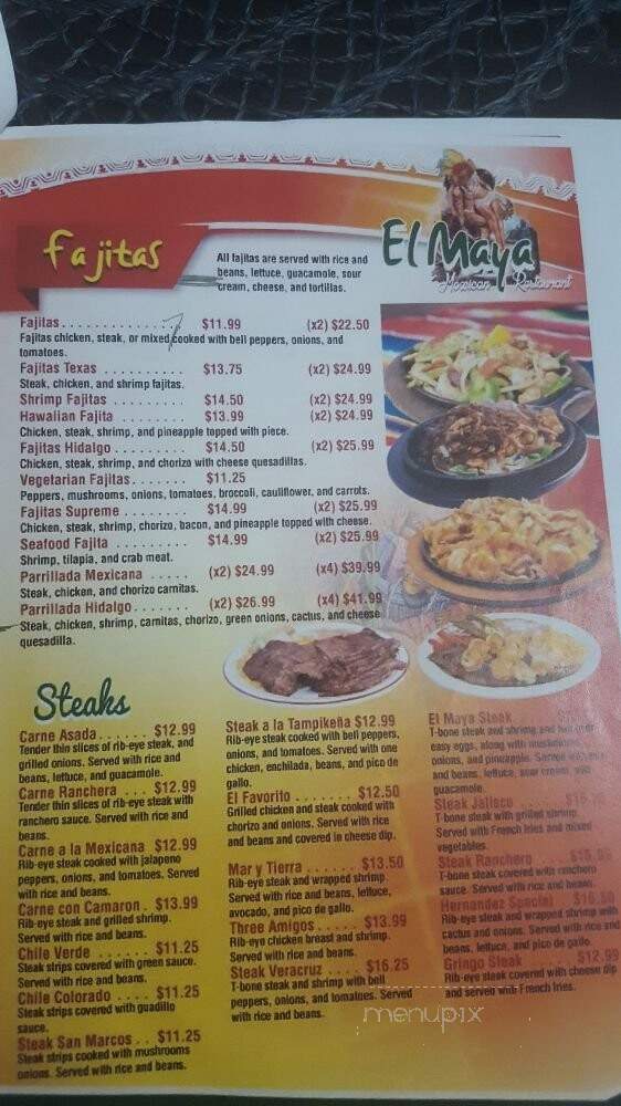 El Maya Mexican Resteraunt - Norwalk, IA menu_pic