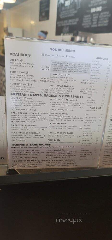 Sol Bol - Visalia, CA menu_pic