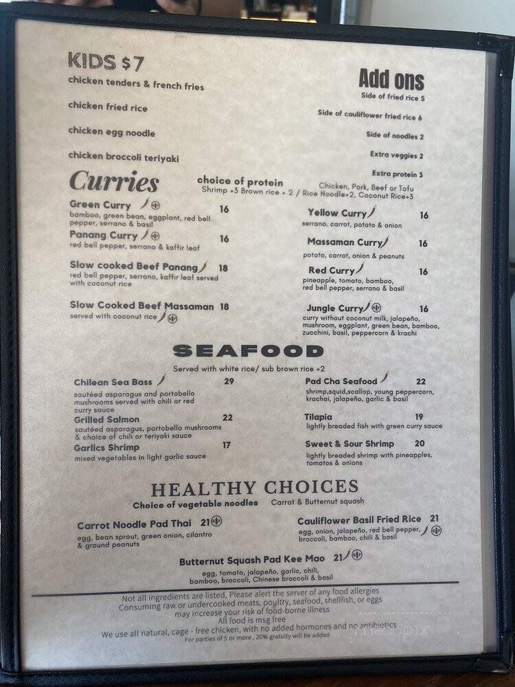 Greenmango by thaispice - Austin, TX menu_pic
