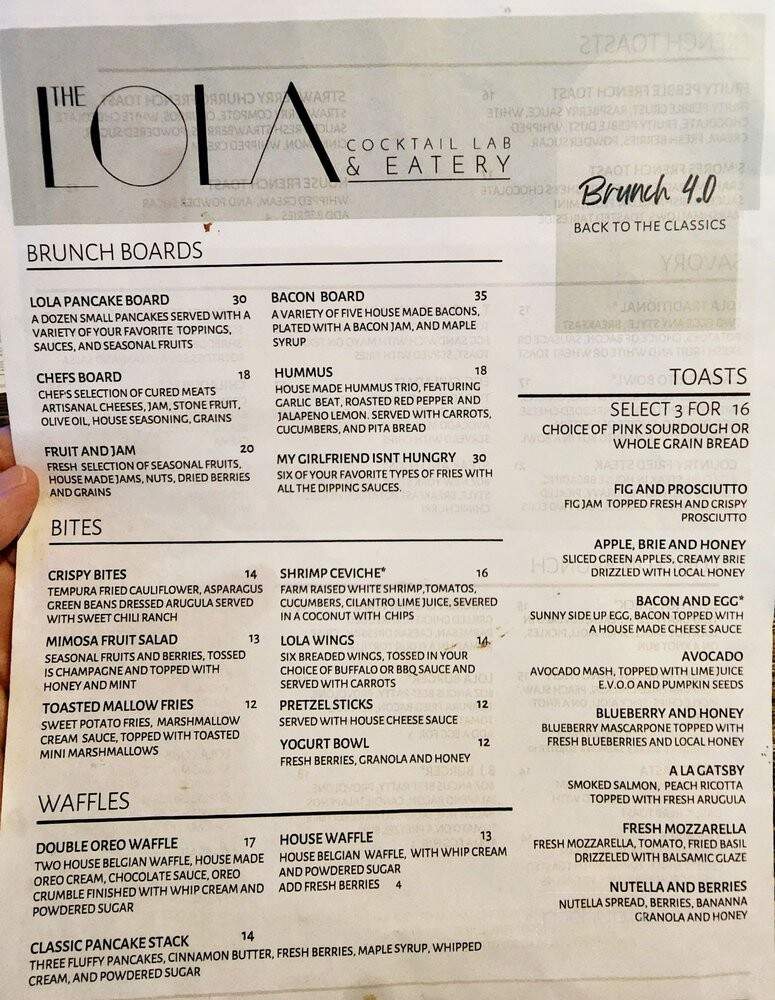 The Lola - Glendale, AZ menu_pic