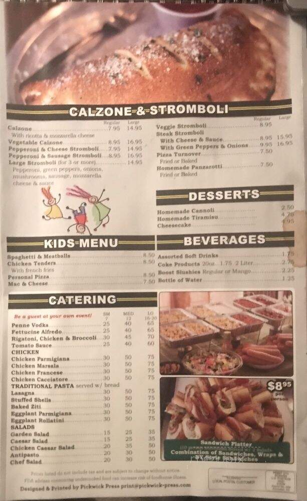 Pizza 541 - Burlington, NJ menu_pic