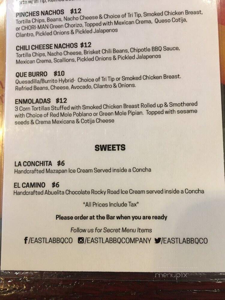 Xelas - Los Angeles, CA menu_pic