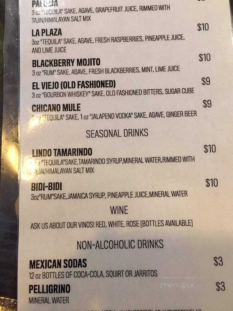 Xelas - Los Angeles, CA menu_pic
