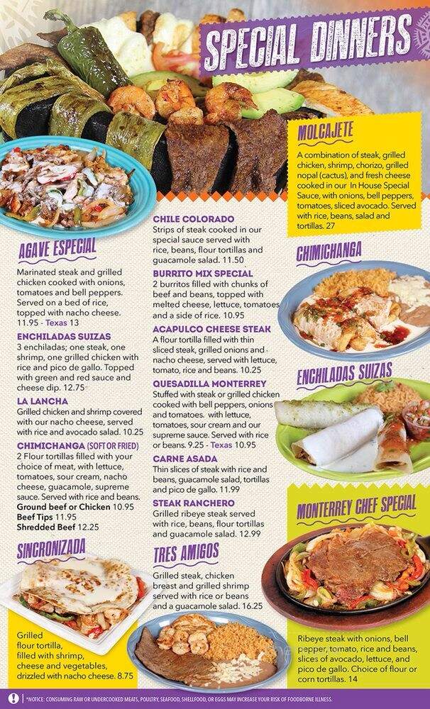 Monterrey Mexican Restaurant - Acworth, GA menu_pic