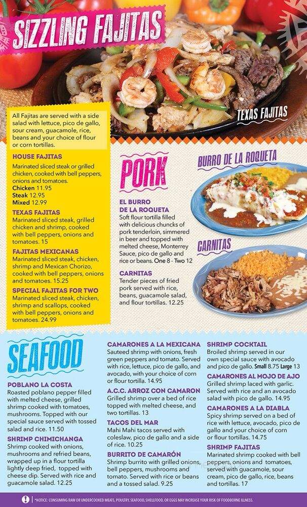 Monterrey Mexican Restaurant - Acworth, GA menu_pic